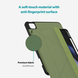 iPad Air 11-10.9" (2026-2020) / Pro 11" (2022-2018) Epico SolidWoven Flip Cover m. Ståfunktion - Grøn