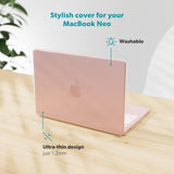 MacBook Neo 13 A18 Pro (2026) Epico Slim Shell Cover - Mat Blush