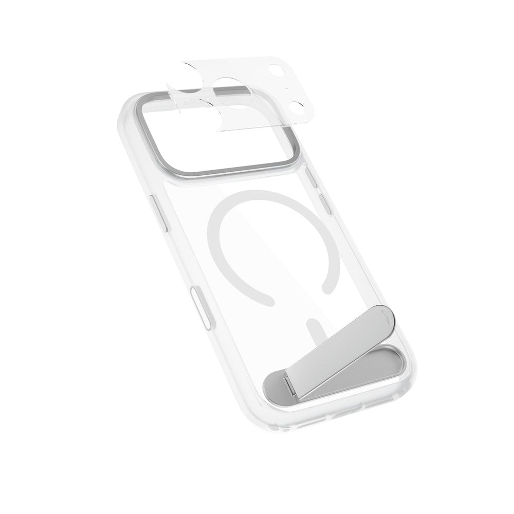 Epico iPhone 18 Pro Max / 17 Pro Max HeroStand Pro Mag+ Mobil Cover inkl. Kamerabeskyttelse og Ståfunktion - MagSafe Kompatibel - Gennemsigtig
