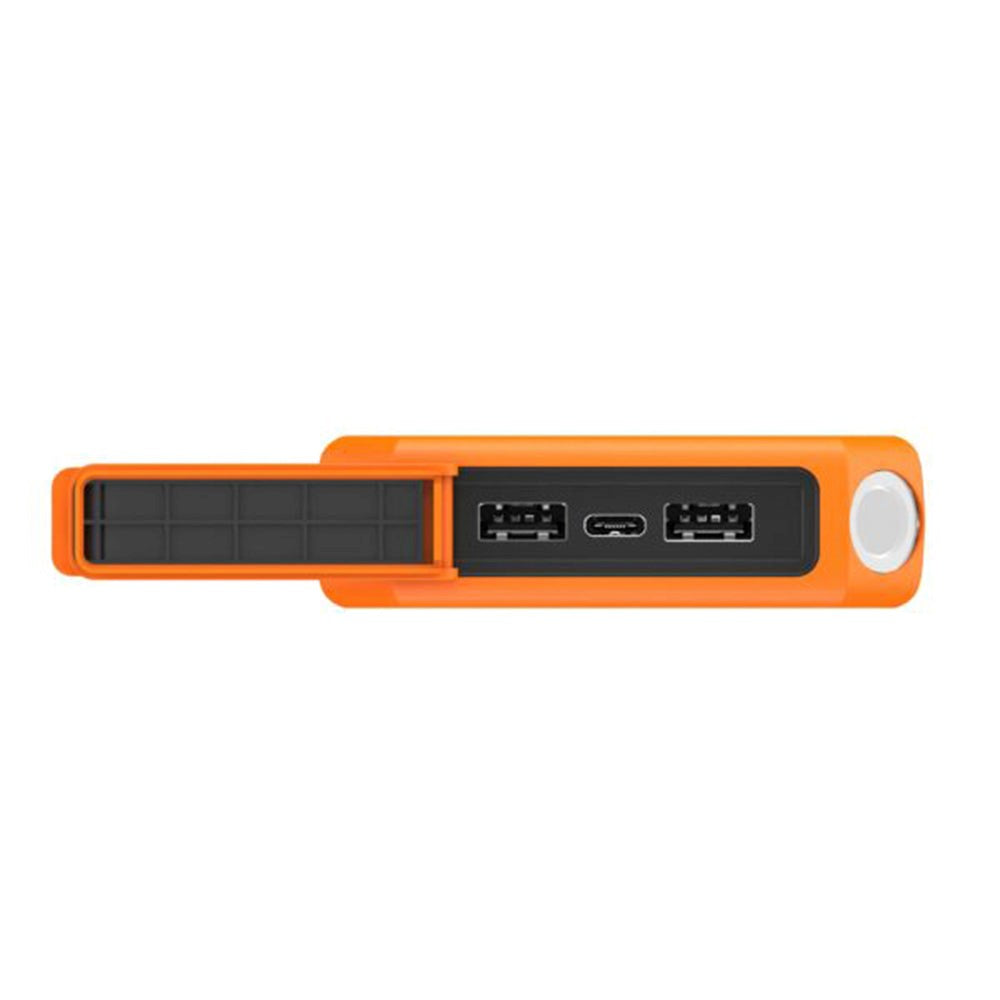 Xtorm Rugged Powerbank 18W - 2 x USB-A QC & 1 x USB-C PD - 10.000mAh - Sort / Orange