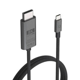 LINQ byELEMENTS Pro Kabel USB-C til Displayport - 8K/60Hz - 2 m - Grå / Sort