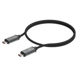 LINQ byELEMENTS Pro Kabel USB-C til USB-C - 240W PD & 8K/60Hz - 1 m - Grå / Sort