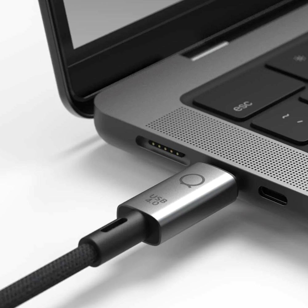 LINQ byELEMENTS Pro Kabel USB-C til USB-C - 240W PD & 8K/60Hz - 1 m - Grå / Sort