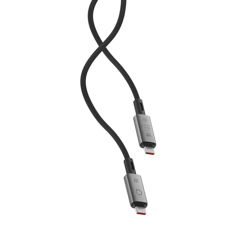 LINQ byELEMENTS Pro Kabel USB-C til USB-C - 240W PD & 8K/60Hz - 1 m - Grå / Sort