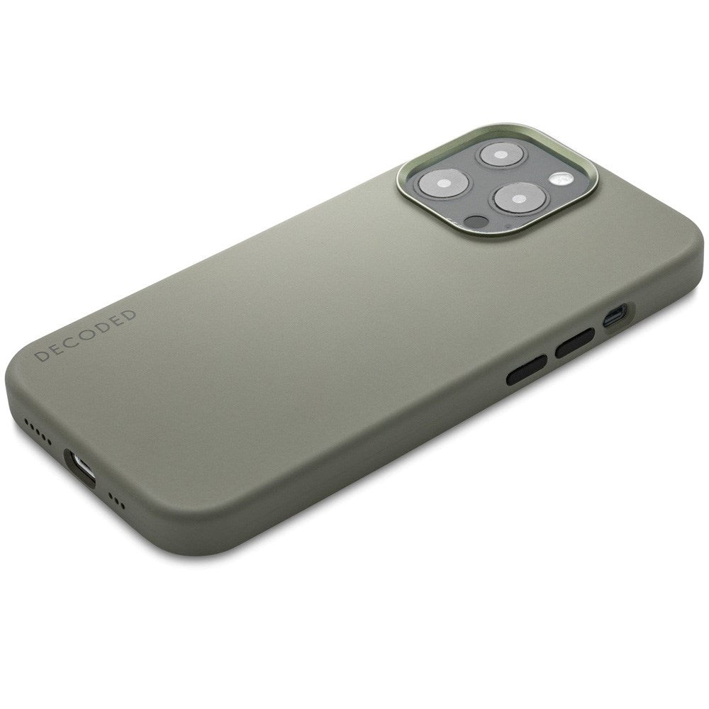 Decoded iPhone 13 Pro AntiMicrobial Silikone Bagside Cover - MagSafe Kompatibel - Olive