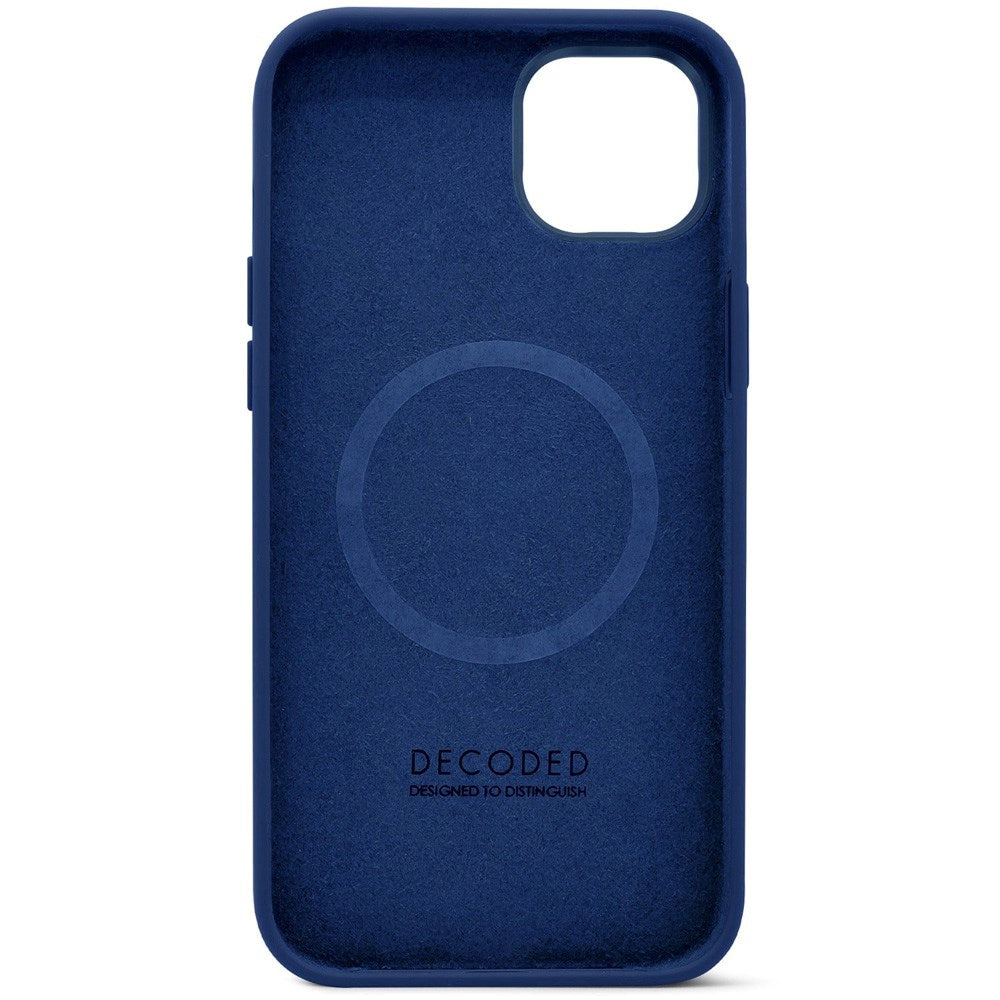 Decoded iPhone 14 AntiMicrobial Silikone Bagside Cover - MagSafe Kompatibel - Navy Peony