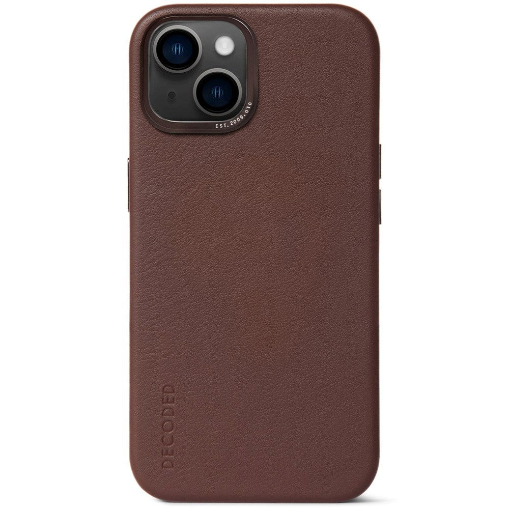 Decoded iPhone 14 Læder Bagside Cover - MagSafe Kompatibel - Brown