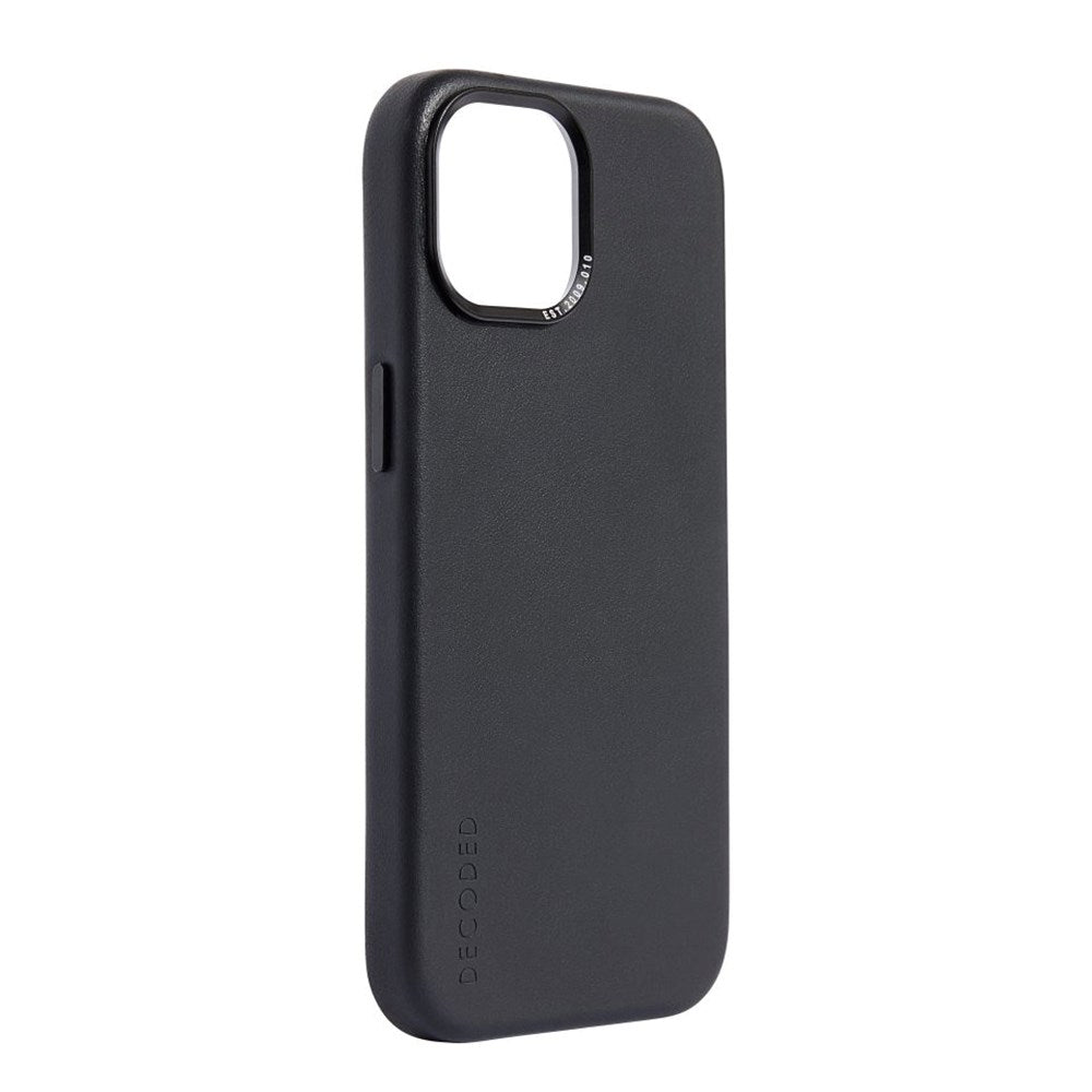 Decoded iPhone 15 Læder Bagside Cover - MagSafe Kompatibel - Black