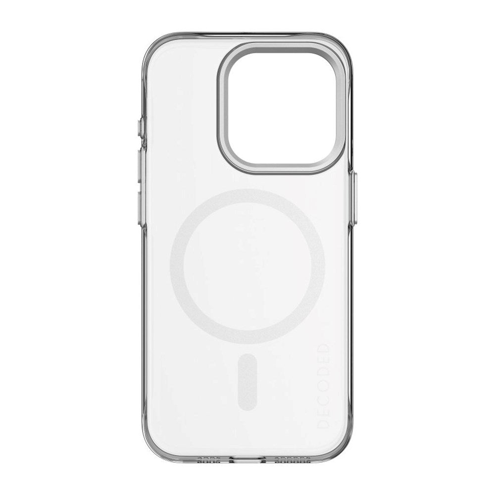 Decoded iPhone 15 Pro Clear Bagside Cover - 100% Genbrugsplast - MagSafe Kompatibel - Gennemsigtig