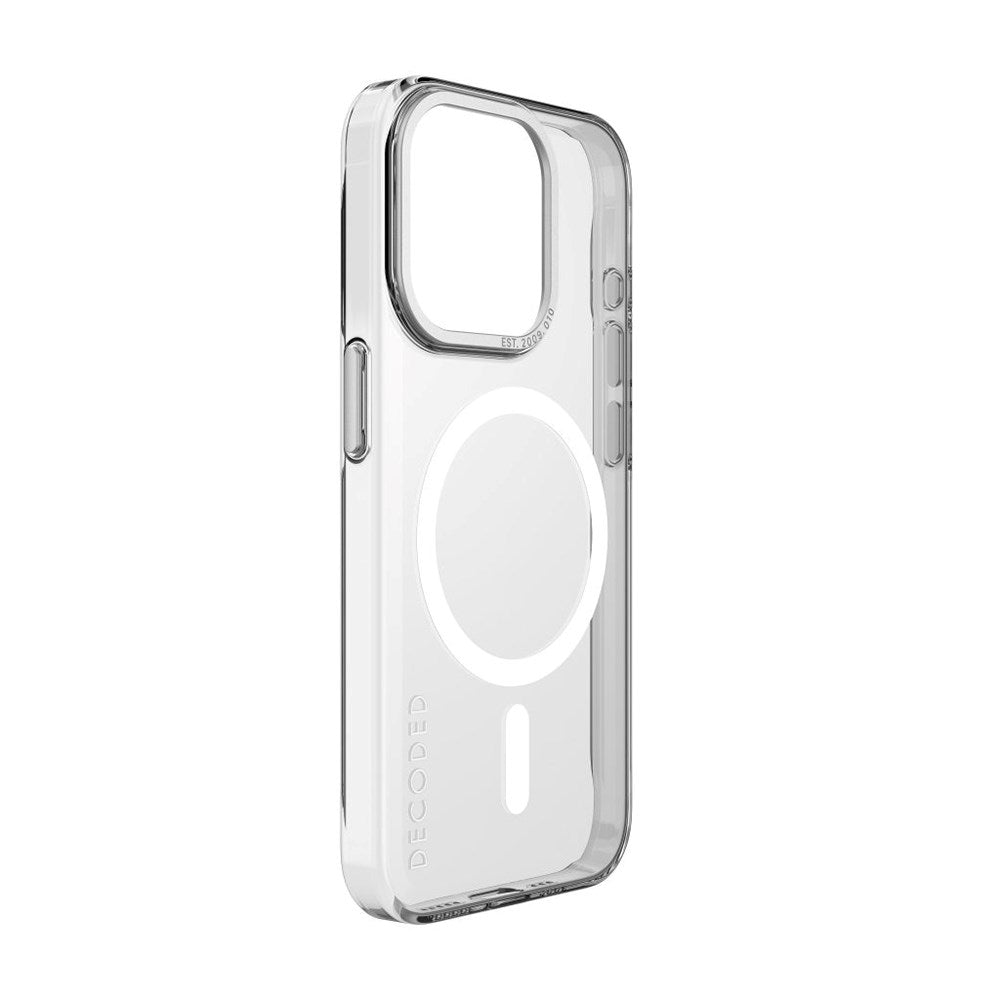 Decoded iPhone 15 Pro Clear Bagside Cover - 100% Genbrugsplast - MagSafe Kompatibel - Gennemsigtig