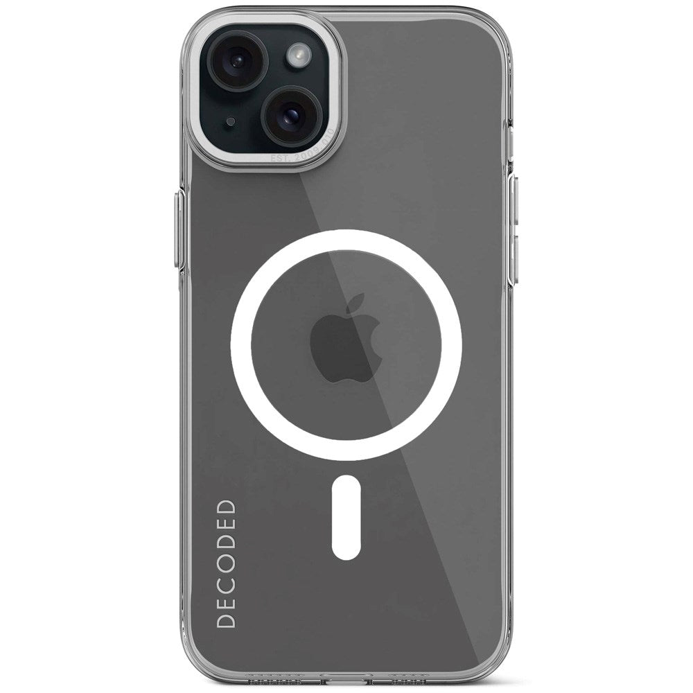 Decoded iPhone 15 Pro Clear Bagside Cover - 100% Genbrugsplast - MagSafe Kompatibel - Gennemsigtig