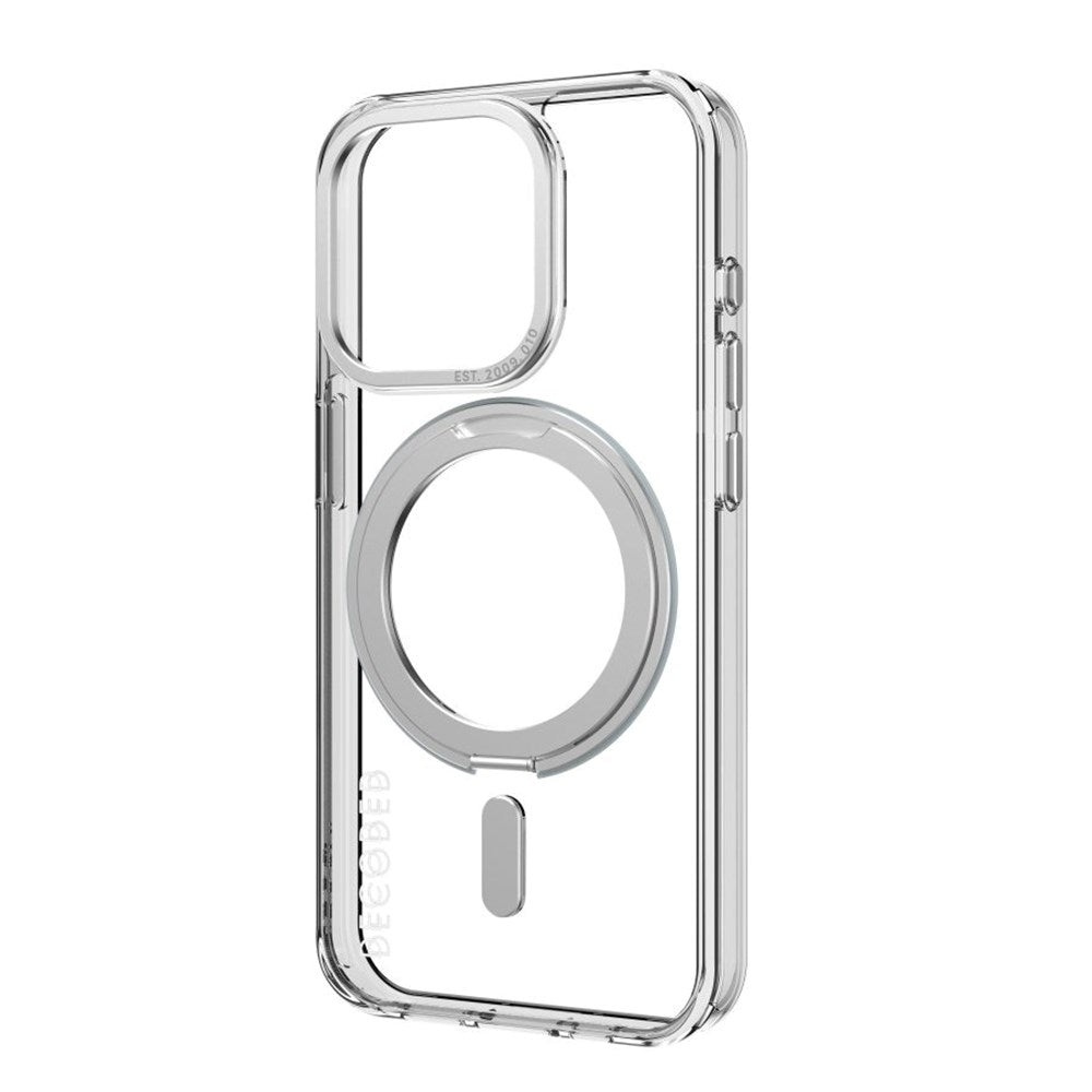 Decoded iPhone 15 Pro Loop Stand Plastik Bagside Cover - 100% Genbrugsplast - MagSafe Kompatibel - Gennemsigtig