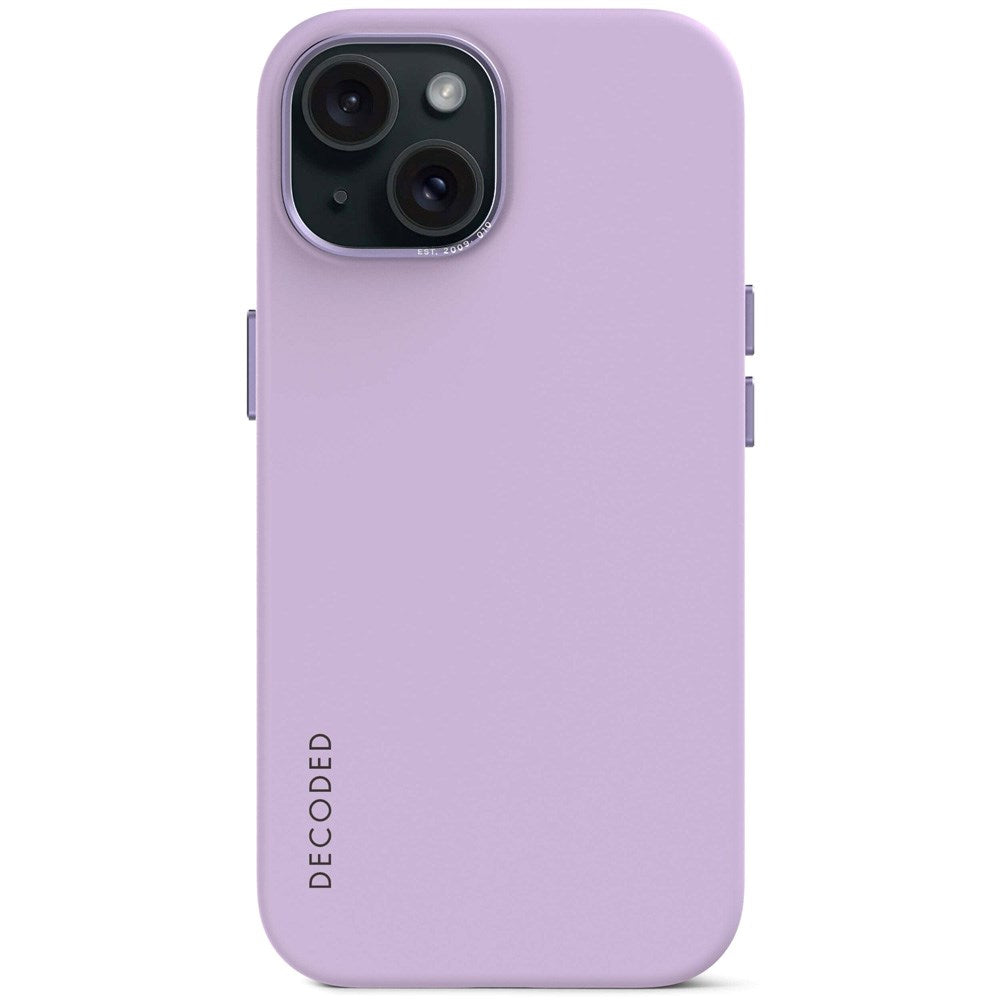 Decoded iPhone 15 AntiMicrobial Silikone Bagside Cover - MagSafe Kompatibel - Lavender