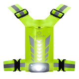 Bee-Safe - Løbevest - LED & Mobillomme - Gul