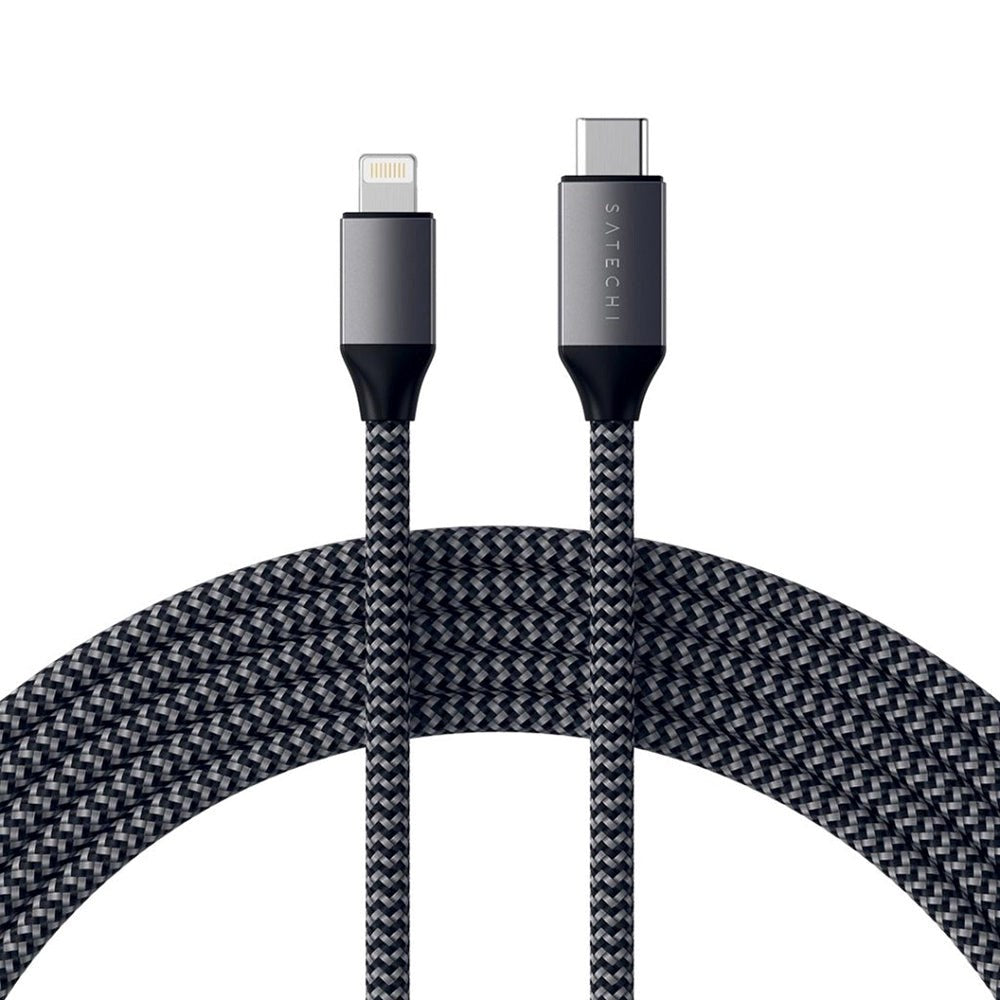 Satechi USB-C Til Lightning Kabel 1.8m. Space Grey