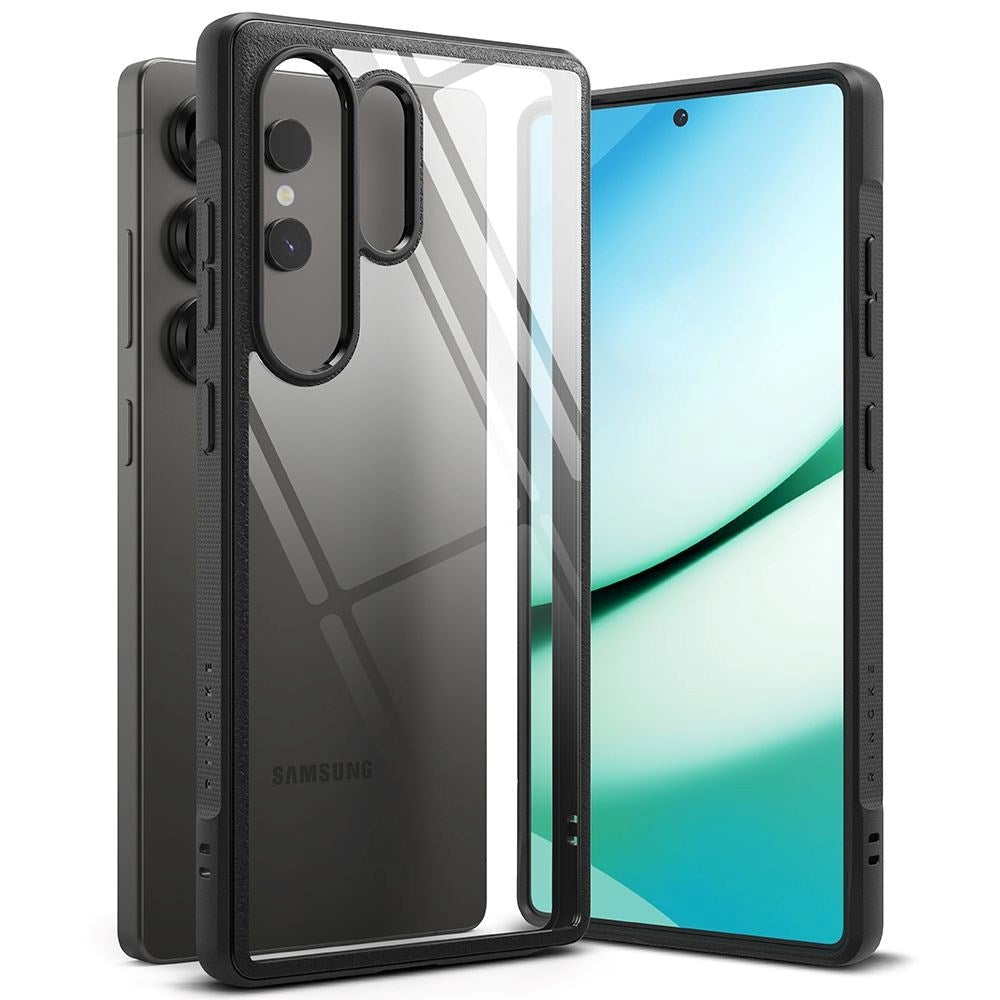 Ringke Fusion Bold Samsung Galaxy S25 Ultra Hybrid Cover - Gennemsigtig / Sort