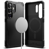 Ringke Rugged Gear Plastik Cover - Samsung Galaxy S25 Ultra - MagSafe Kompatibel - Sort