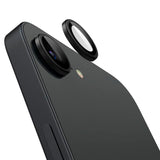iPhone 16e Spigen EZ Fit. tR Optik Pro Kameralinse Beskyttelse - 2 Stk. - Gennemsigtig / Sort