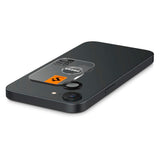 iPhone 16e Spigen EZ Fit. tR Optik Pro Kameralinse Beskyttelse - 2 Stk. - Gennemsigtig / Sort