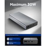 Spigen Essential Powerbank - 30W - 20.000mAh - 2 x USB-C - 1 x USB-Am - Grå