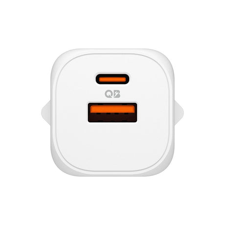 Spigen 35W Vægoplader - 1 x USB-C & 1 x USB-A - Hvid