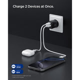 Spigen 35W Vægoplader - 1 x USB-C & 1 x USB-A - Sort