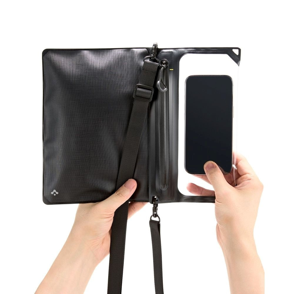 Spigen Aqua Shield A640 2-i-1 Vandtæt Etui inkl. Strop - Sort / Gennemsigtig