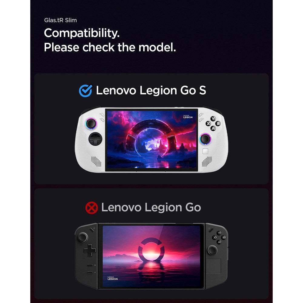 Lenovo Legion Go S Spigen Glass tR Slim Skærmglas - 2 stk - Gennemsigtig