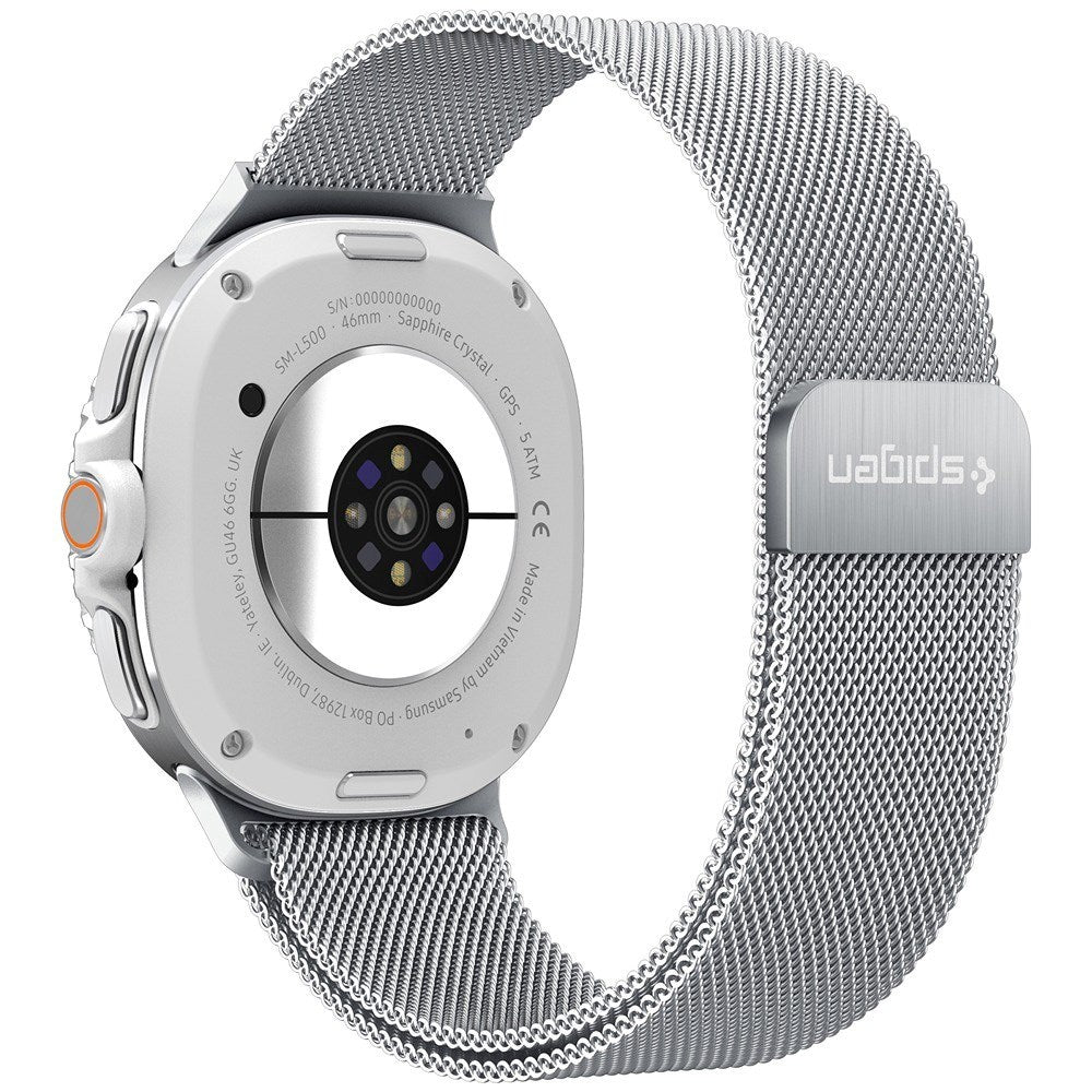 Samsung Galaxy Watch 8 / 8 Classic (40 / 44 / 46mm) Spigen Metal Fit Smartwatchrem - Sølv