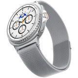 Samsung Galaxy Watch 8 / 8 Classic (40 / 44 / 46mm) Spigen Metal Fit Smartwatchrem - Sølv