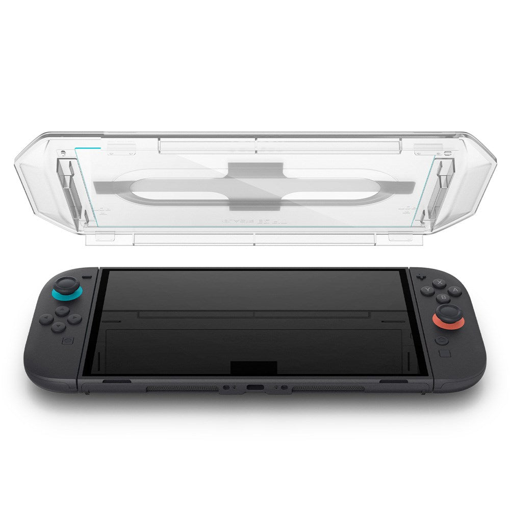Spigen Nintendo Switch 2 Glass tR EZ Fit Skærmglas - Installationsramme - 2 stk - Gennemsigtig
