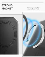 Spigen Foldbar Kortholder - 1 Kortplads - MagSafe Kompatibel - Sort