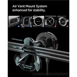 Spigen Essential Mobilholder til Bil til Ventilationsanlæg med Trådløs Opladning - Sort