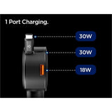 Spigen Essential 60W Biloplader - USB-C Kabel - 1 x USB-C - 1 x USB-A - Sort