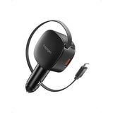 Spigen Essential 60W Biloplader - USB-C Kabel - 1 x USB-C - 1 x USB-A - Sort