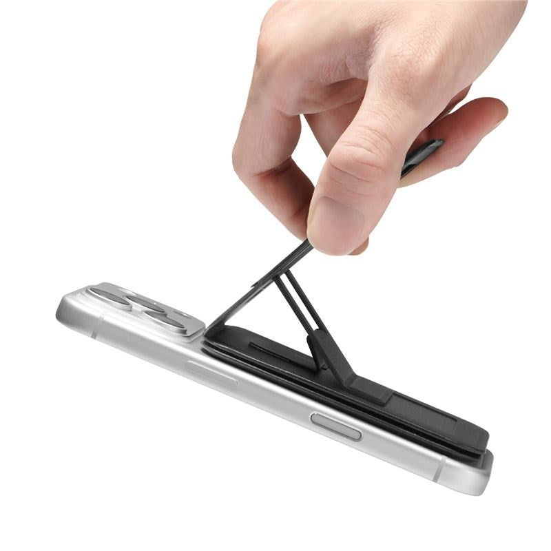 Spigen Slim Fold Kortholder - 1 Kort - Ståfunktion - MagSafe Kompatibel - Sort