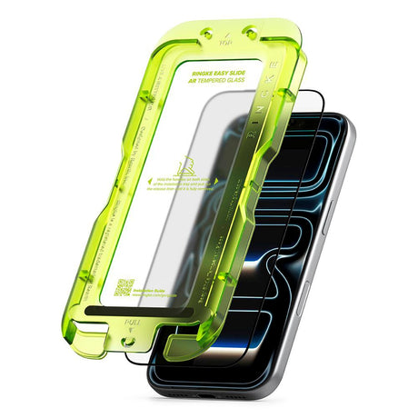 Ringke iPhone 17 Pro Easy Slide Antireflekterende Hærdet Skærmglas m. Installationsramme - Gennemsigtig