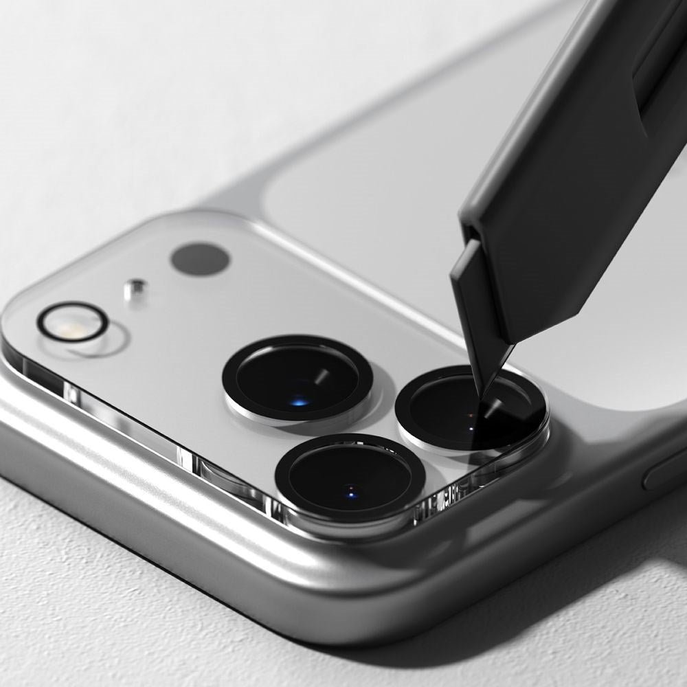 iPhone 17 Pro Ringke Kamerabeskyttelsesglas - 2 stk. - Gennemsigtig / Sort