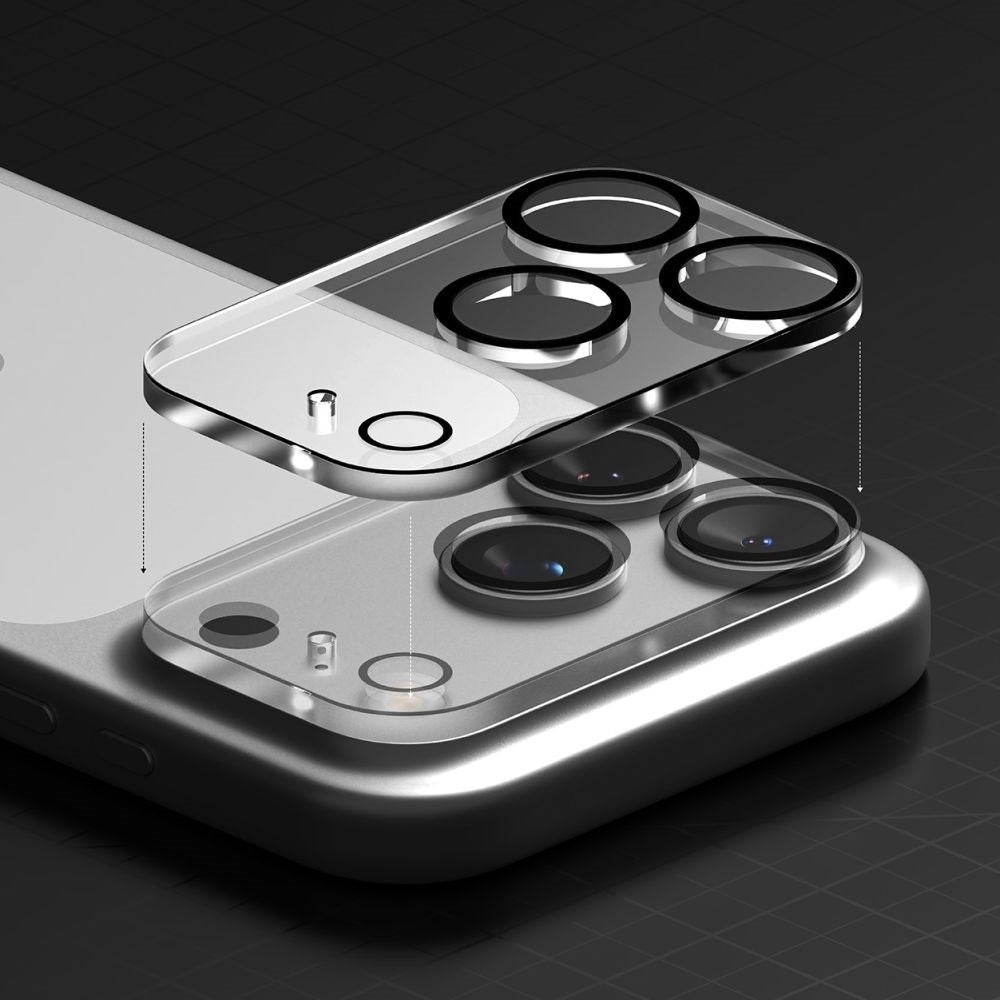 iPhone 17 Pro Ringke Kamerabeskyttelsesglas - 2 stk. - Gennemsigtig / Sort