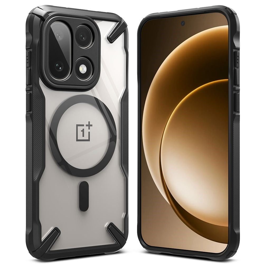Ringke OnePlus 15 Fusion X Bagside Cover - MagSafe Kompatibel - Sort / Gennemsigtig