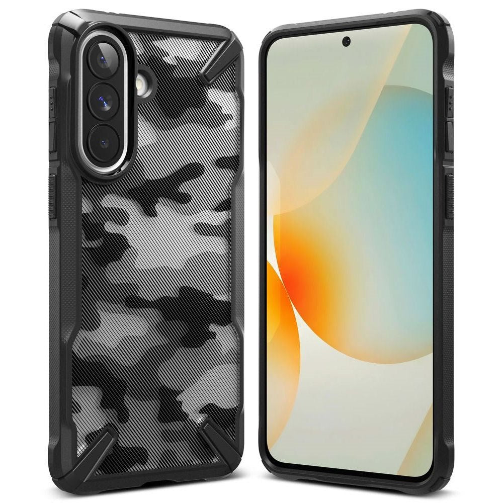 Samsung Galaxy A57 Ringke Fusion X Bagside Cover - Sort Camouflage