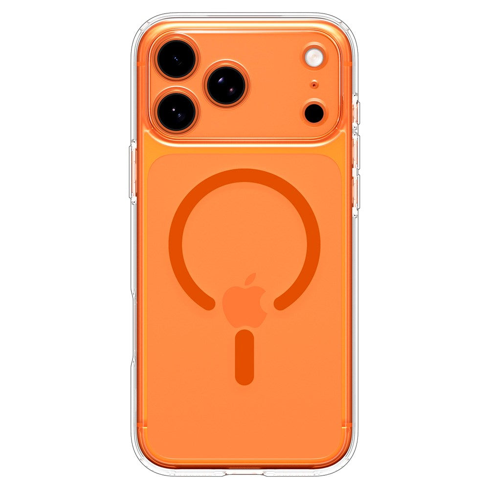 Spigen iPhone 17 Pro Max Ultra Hybrid Bagside Cover - MagSafe Kompatibel - Gennemsigtig / Orange