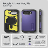 Google Pixel 10a Spigen Tough Armor Hybrid Bagside Cover - MagSafe Kompatibel - Lilla