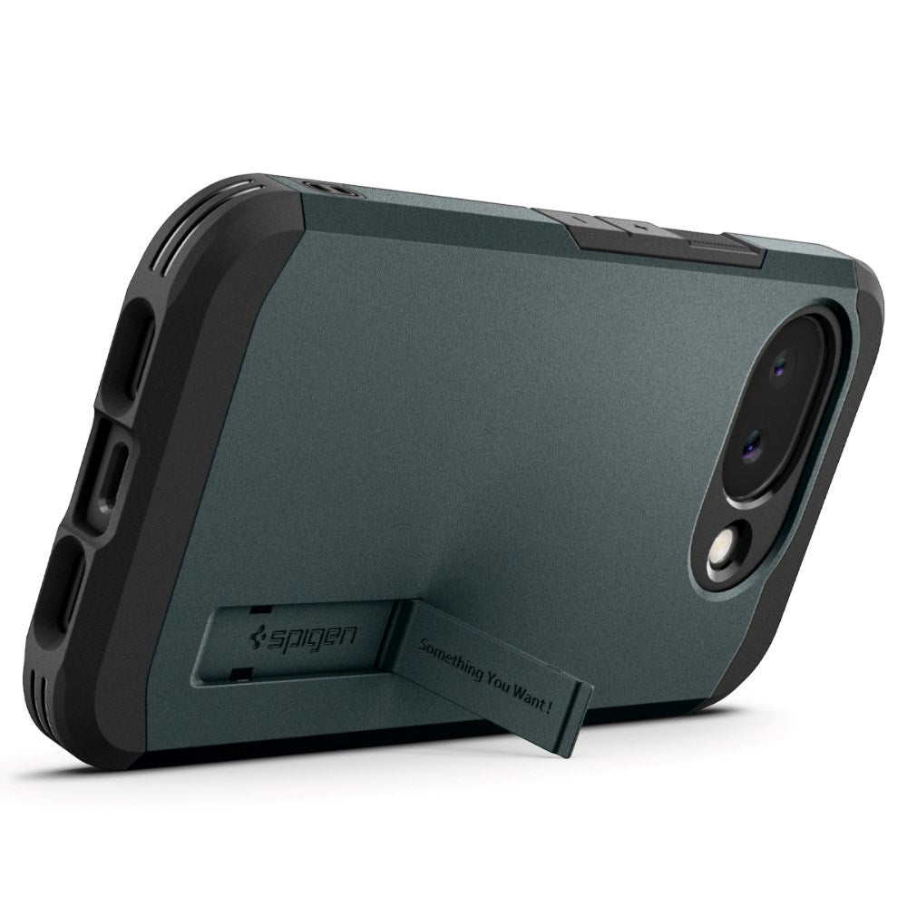 Google Pixel 10a Spigen Tough Armor Hybrid Bagside Cover - MagSafe Kompatibel - Grøn
