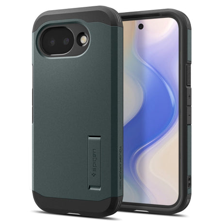 Google Pixel 10a Spigen Tough Armor Hybrid Bagside Cover - MagSafe Kompatibel - Grøn