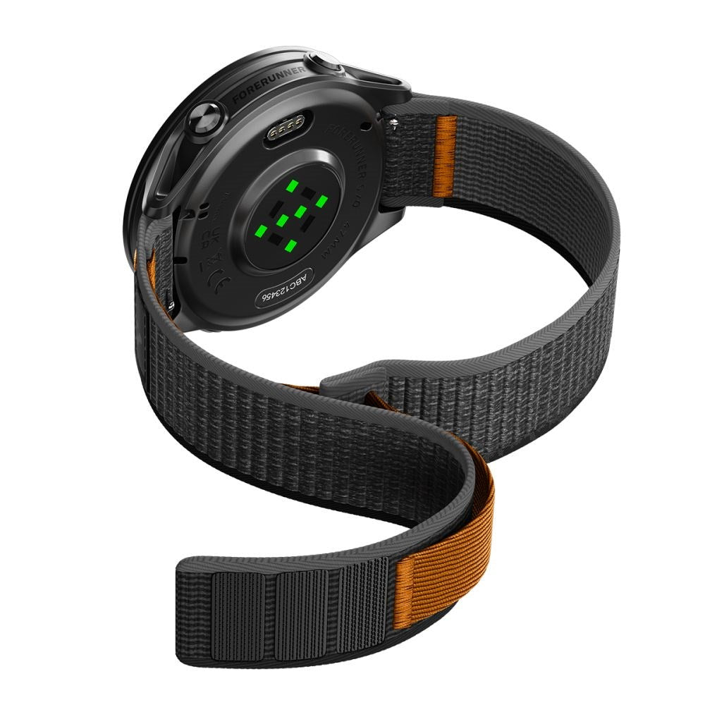Spigen Athlex Air Universal Nylon Urrem (22mm) - Sort / Orange