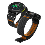 Universal Garmin 22mm QuickFit Spigen Athlex Air Nylon Urrem - Sort / Orange