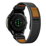 Universal Garmin 22mm QuickFit Spigen Athlex Air Nylon Urrem - Sort / Orange