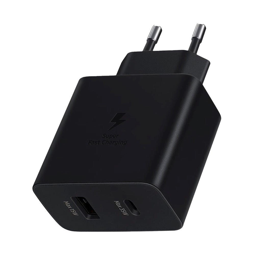 Samsung Super Fast Charge 35W Duo Vægoplader m. USB-C PD & USB-A - Sort