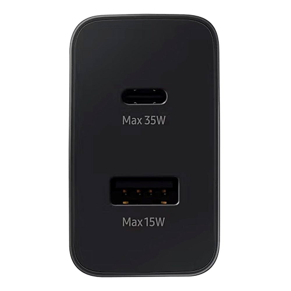 Samsung Super Fast Charge 35W Duo Vægoplader m. USB-C PD & USB-A - Sort